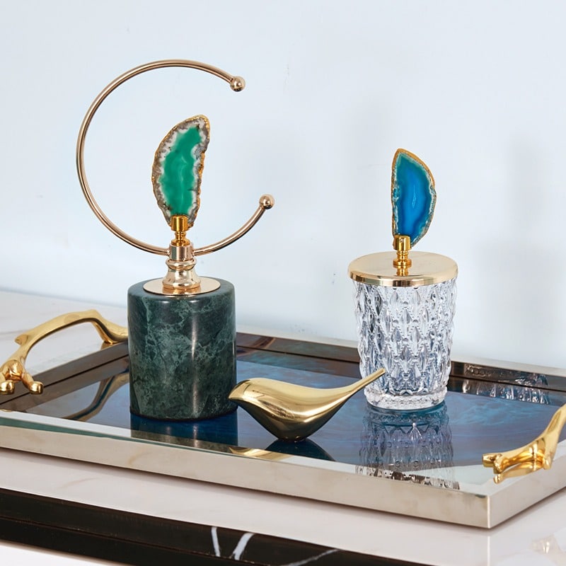 Đá hình học trang trí tủ kệ