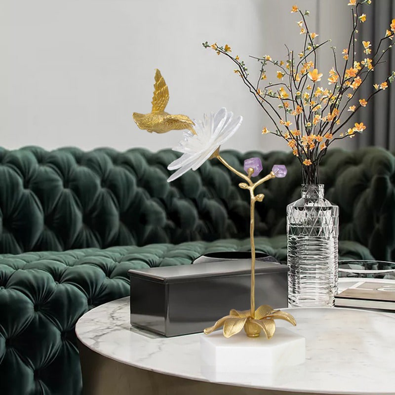 Mẫu chim ruồi hút mật trang trí phòng khách