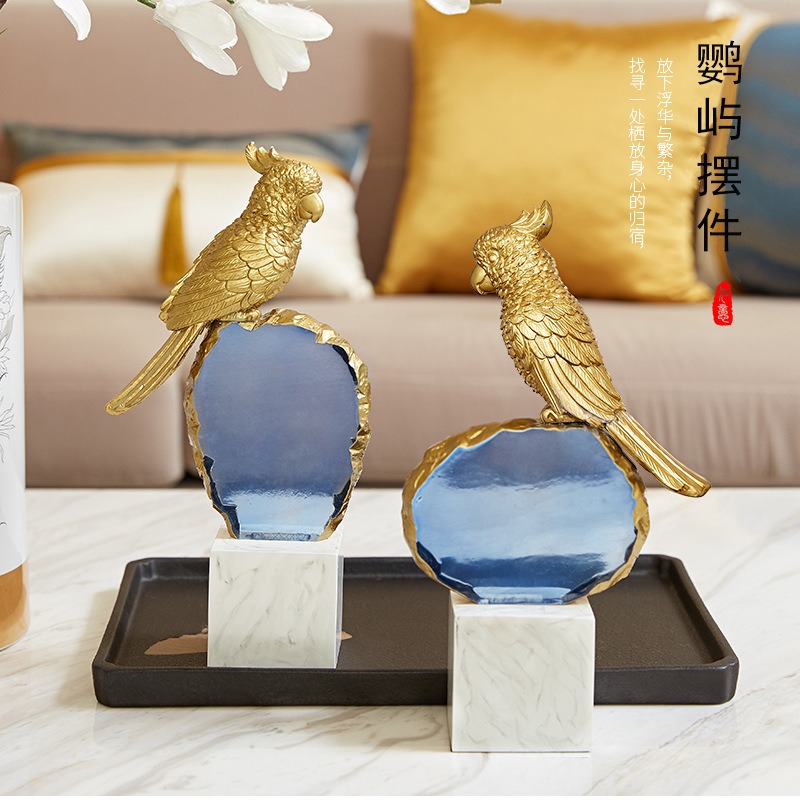 vẹt trang trí decor phòng ốc 