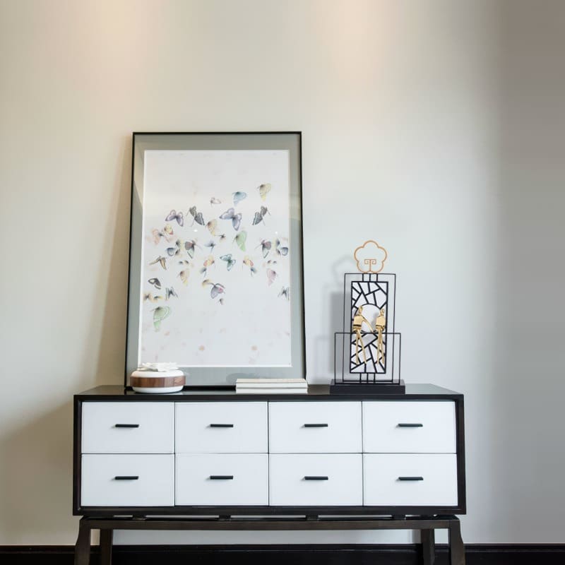 Mô hình nhà trìu tượng decor phòng khách