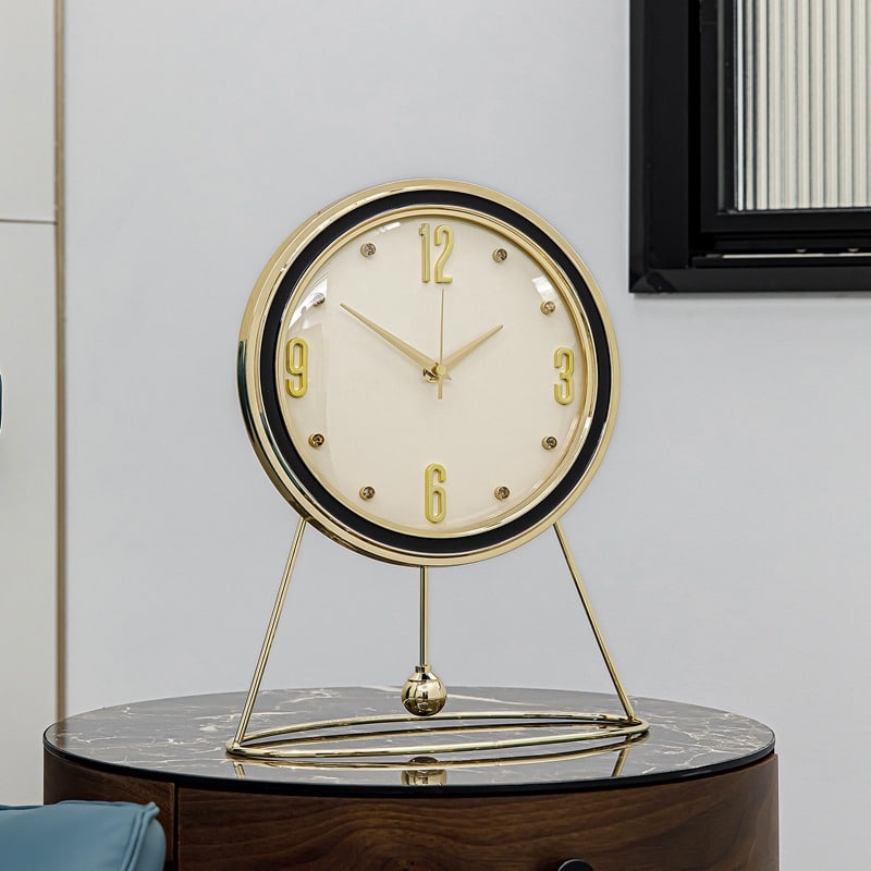 dong ho qua lac dec ban trang tri 1 Đồng hồ quả lắc để bàn đẹp