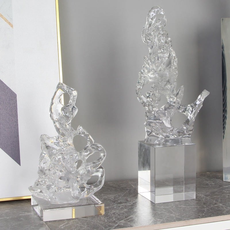 Mô hình núi trong suốt trang trí