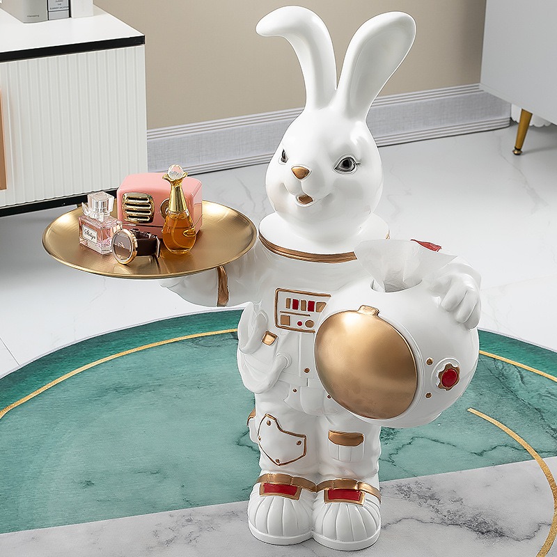 tuong tho bung khay 4 Thỏ phi hành gia bưng khay rượu