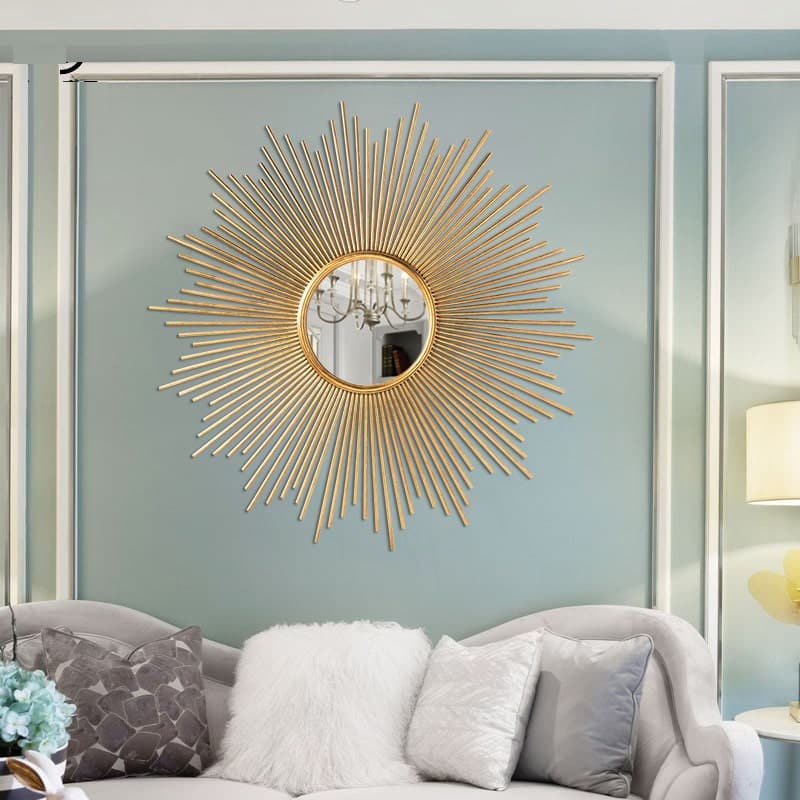 Gương mặt trời treo tường đơn giản