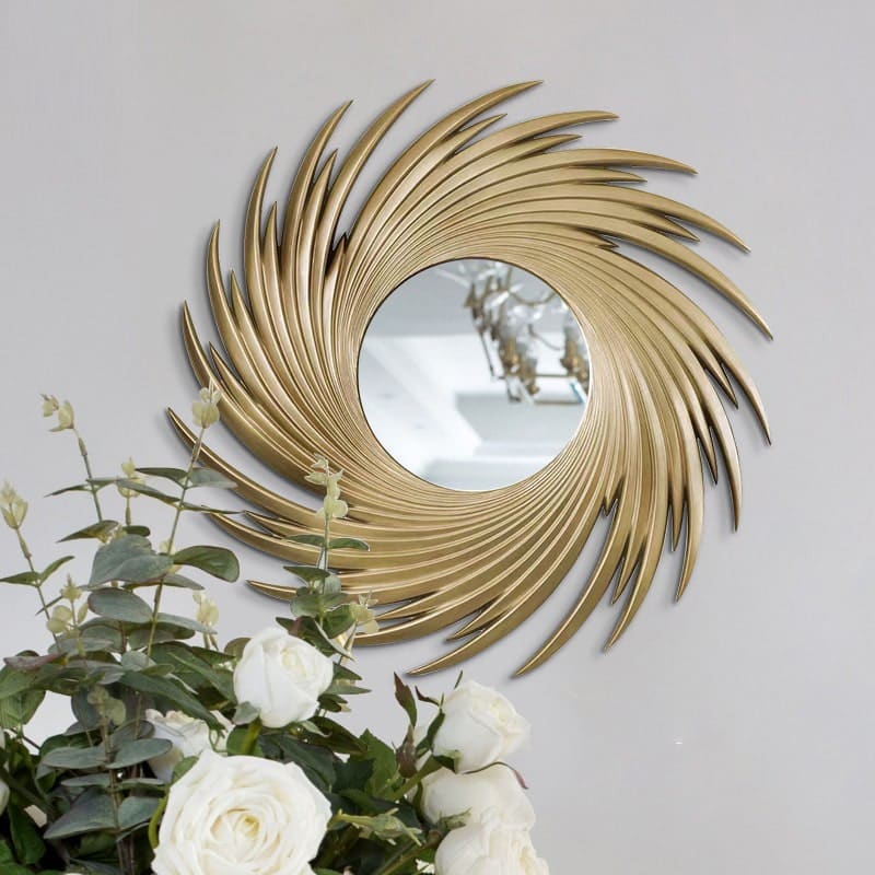 Gương tròn lốc xoáy trang trí