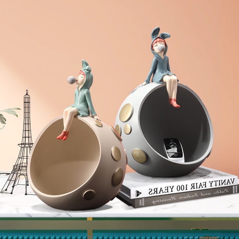 Khay kẹo cô gái xinh xắn kết hợp đựng đồ Khay kẹo cô gái xinh xắn kết hợp đựng đồ