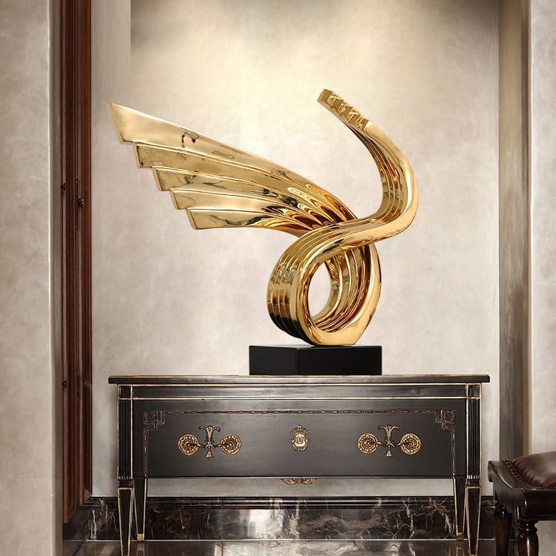 Tượng điêu khắc decor phòng khách hiện đại