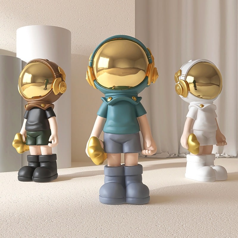 Tượng phi hành gia nhí decor phòng cho bé