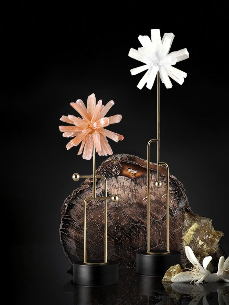 Mô hình bông hoa bằng pha lê tự nhiên