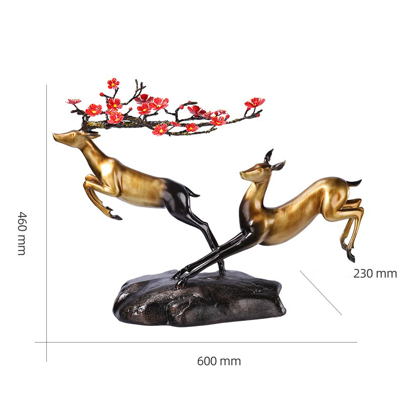 doi huou trang tri Đôi hươu may mắn làm tặng ý nghĩa