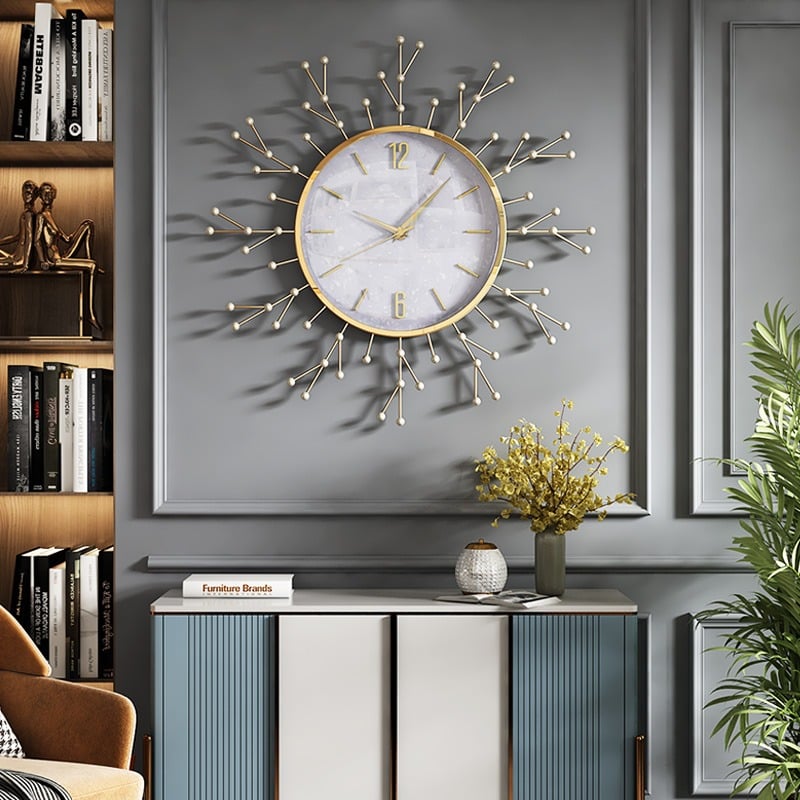 Đồng hồ treo tường hoa bồ công anh hợp kim