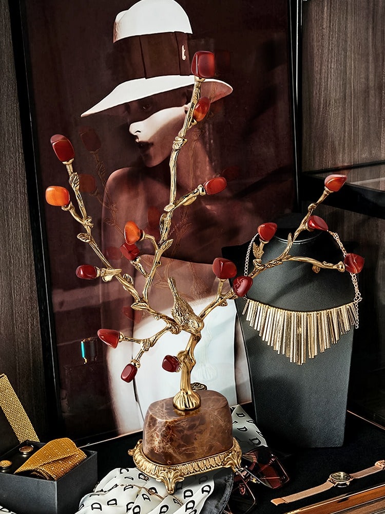 Mô hình cây trang trí gắn đá lạ mắt