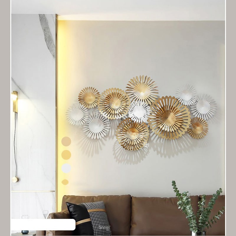 Phù điêu treo tường hoa cúc treo tường