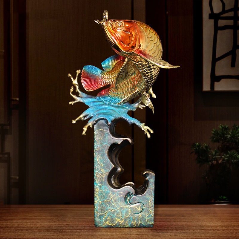 Tượng cá rồng tặng tân gia ý nghĩa