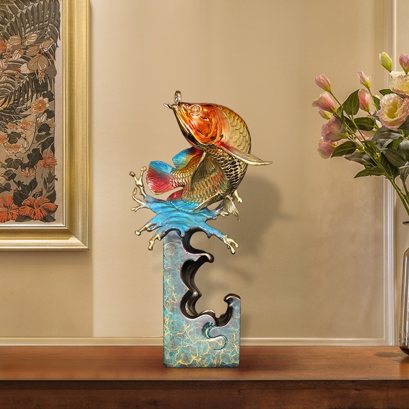 tuong-ca-rong-dung-trang-tri 2 Tượng cá rồng tặng tân gia ý nghĩa