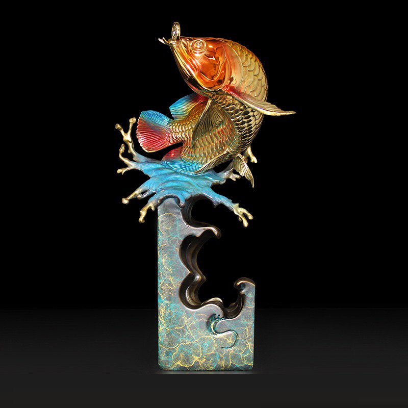 tuong-ca-rong-dung-trang-tri 5 Tượng cá rồng tặng tân gia ý nghĩa