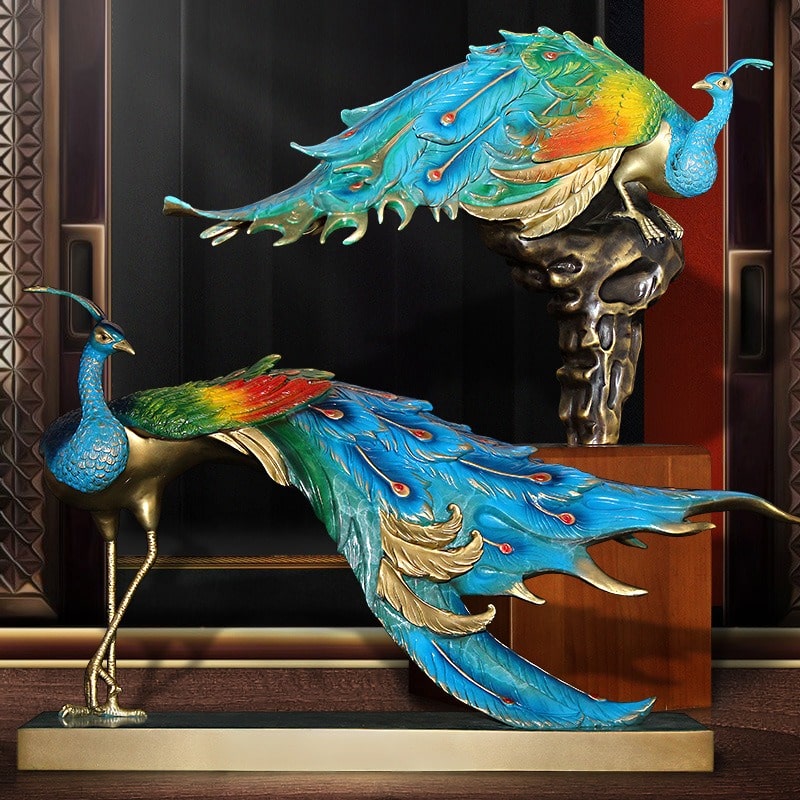 Tượng chim công decor trang trí đẹp, sang trọng và ý nghĩa tại Ladora