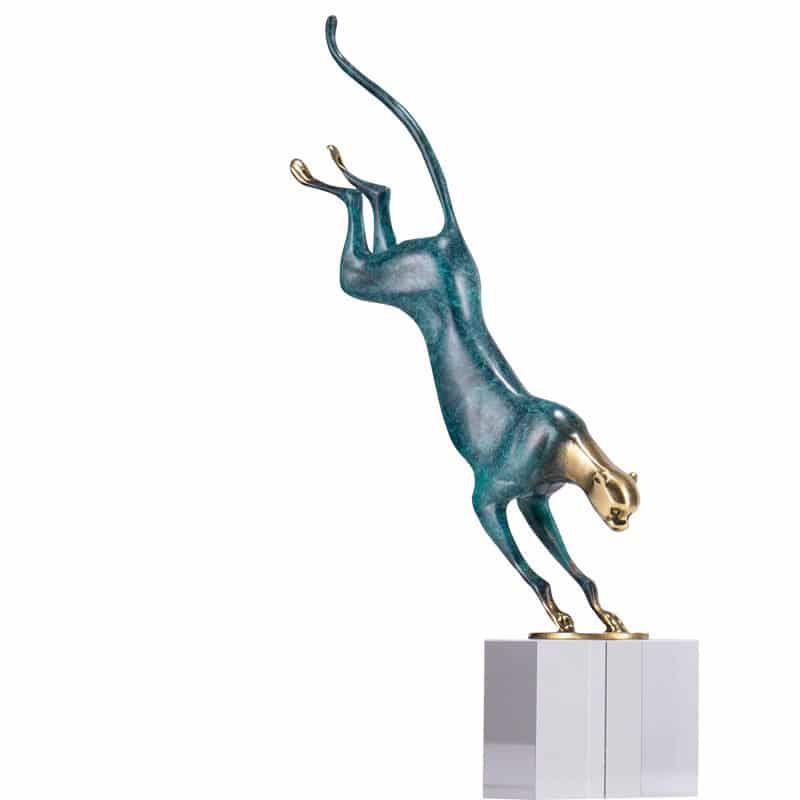 tuong-con-bao-de-ban 7 Tượng con báo để bàn nghệ thuật