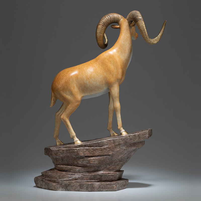 tuong con de bang dong Tượng dê núi bằng đồng nguyên chất
