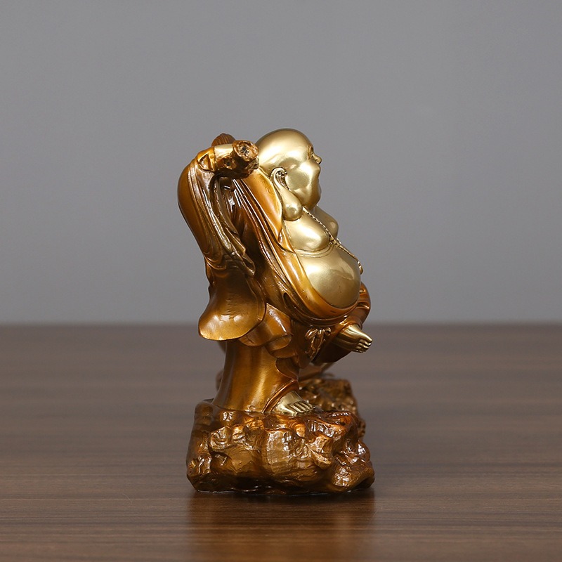 tuong-di-lac-keo-tien-trang-tri 3 Tượng Di Lặc kéo tiền vàng mang lại tài lộc thịnh vượng