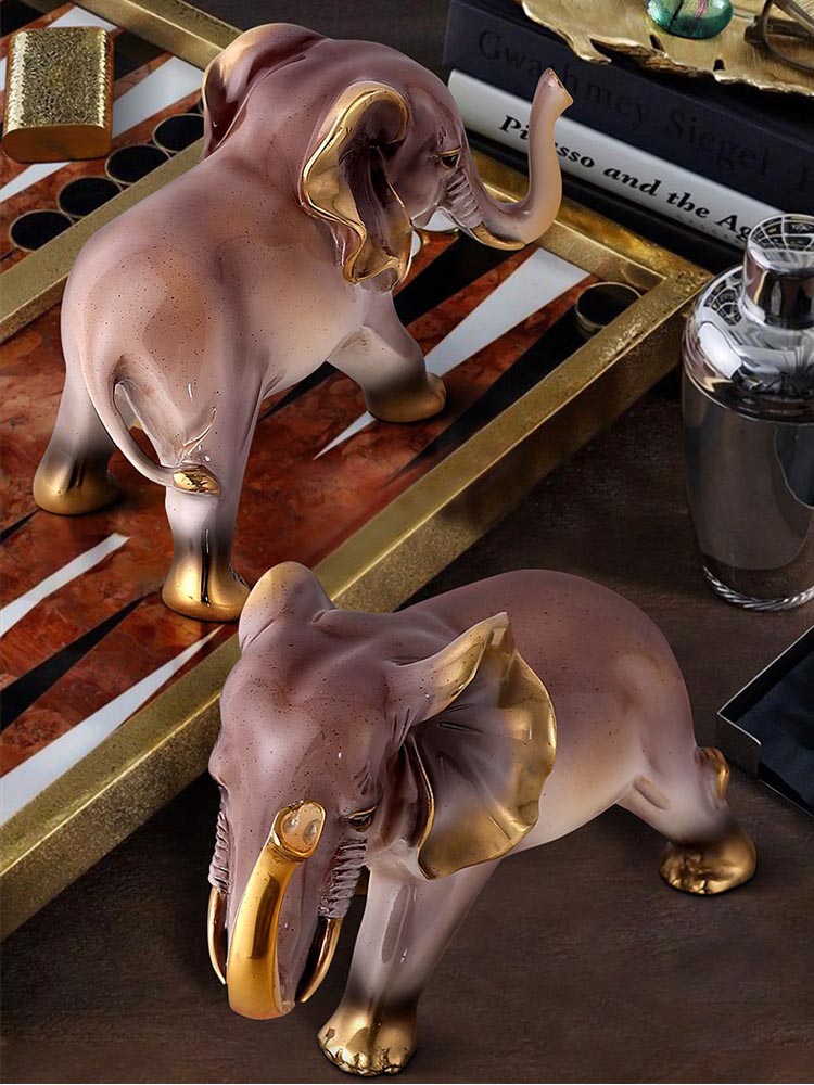 tuong-linh-vat-voi 2 Tượng linh vật voi để bàn bằng đồng