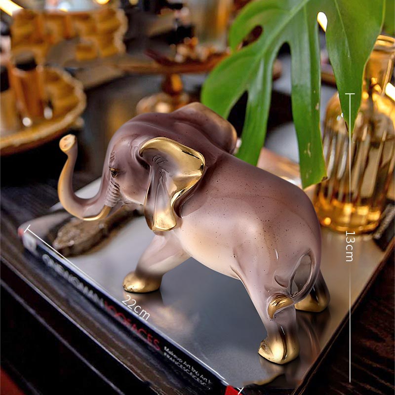 tuong-linh-vat-voi 7 Tượng linh vật voi để bàn bằng đồng