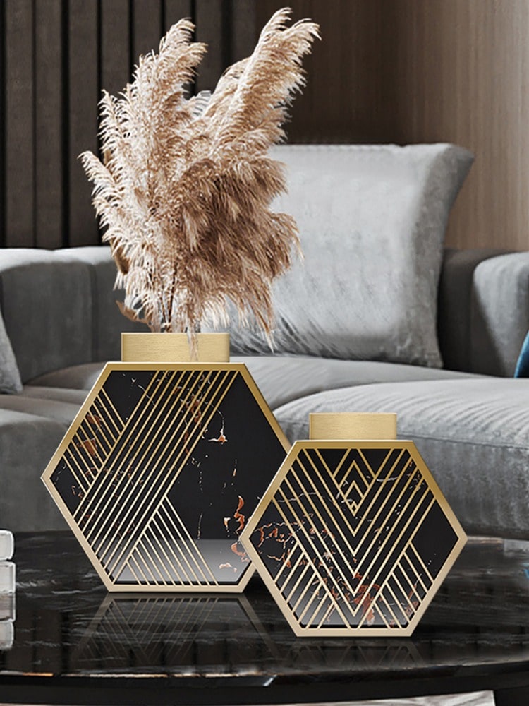 Bình cắm hoa hình lục giác sang trọng