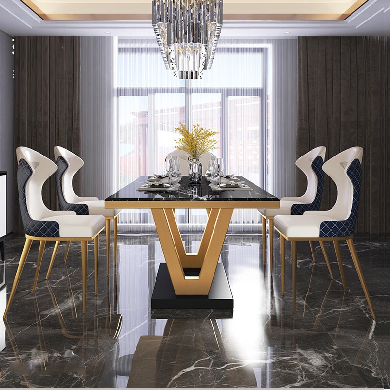 Bộ bàn ăn chân chữ V