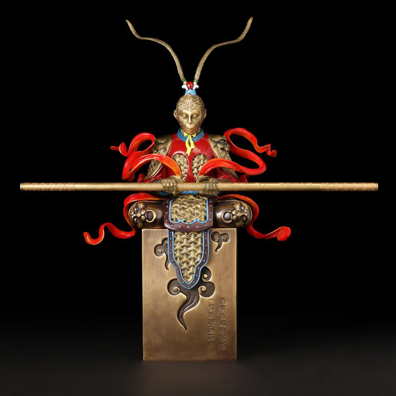 Tượng tôn ngộ không ngồi thiền phong thủy