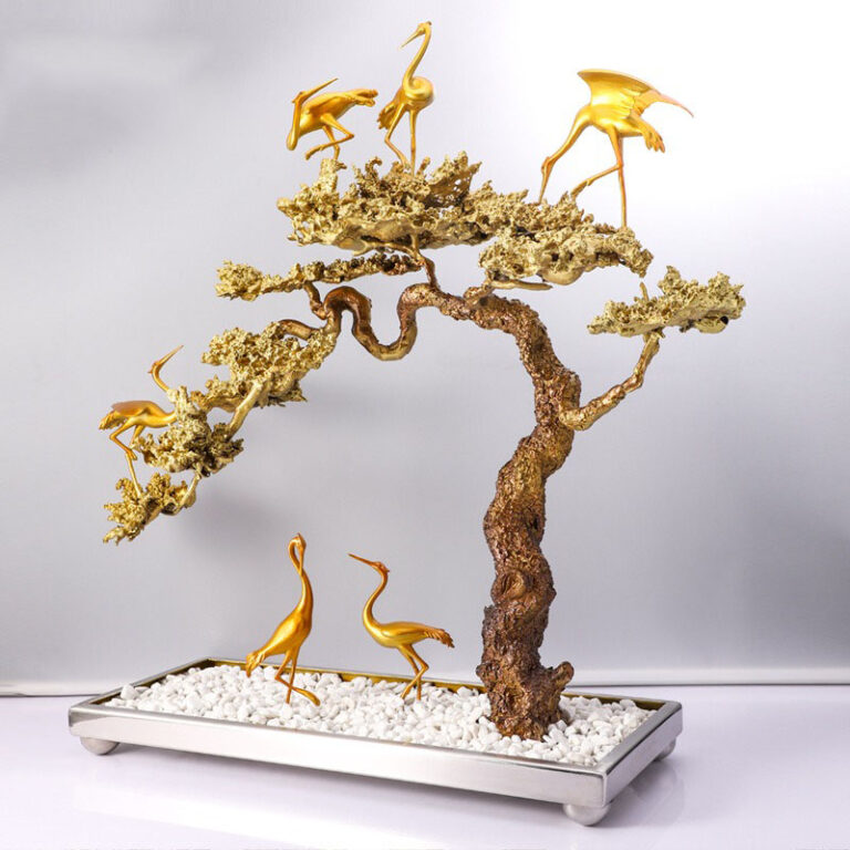 Đàn cò dạo chơi bằng đồng