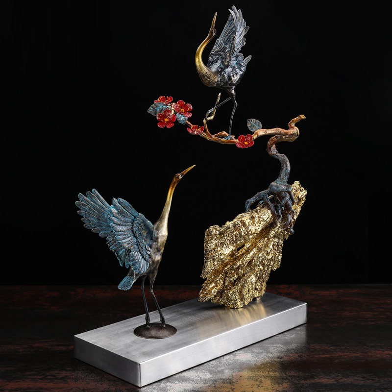 Hạc uyên ương bằng đồng cao cấp