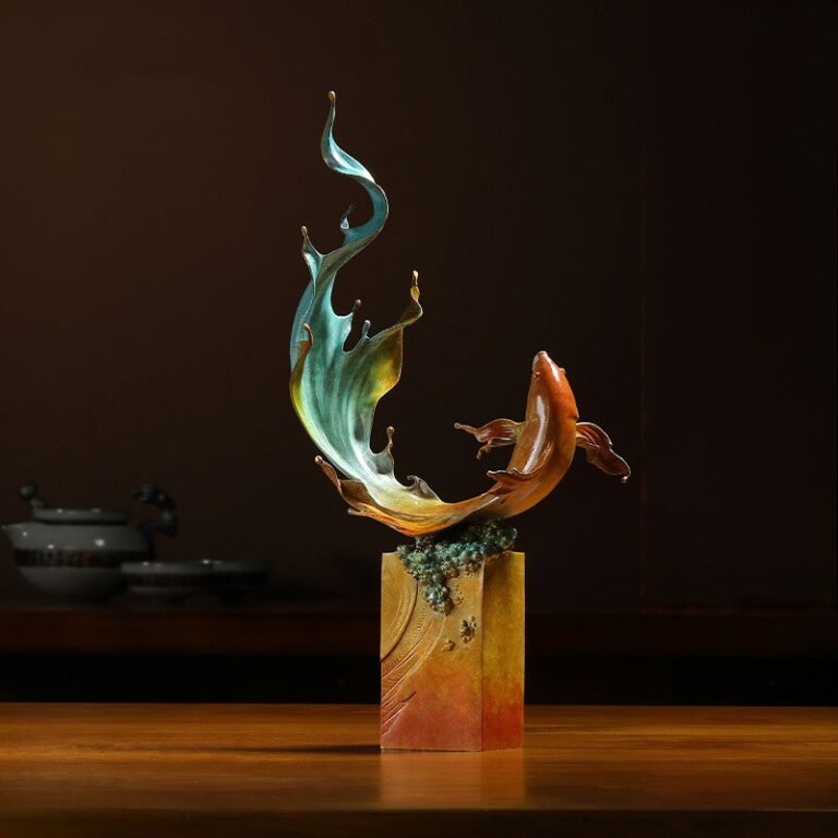 Tượng cá chép uốn mình phong thủy