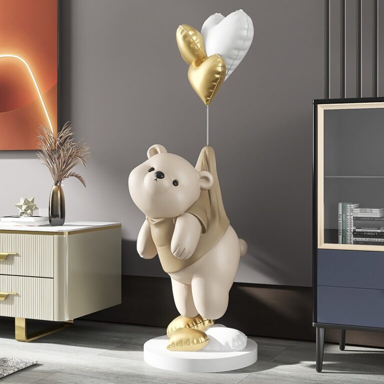 Tượng gấu béo để sàn