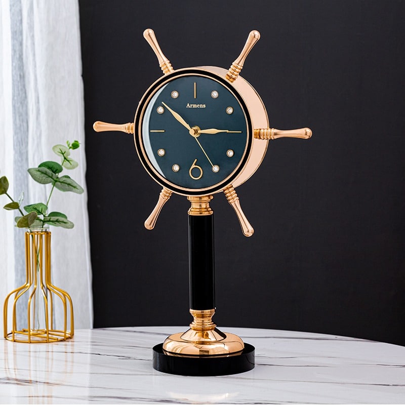 dong-ho-hinh-banh-lai-tau-3 Đồng hồ để bàn hình bánh lái tàu