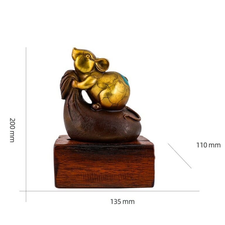 tuong-chuot-om-tui-tien Tượng chuột ôm túi tiền chất liệu đồng