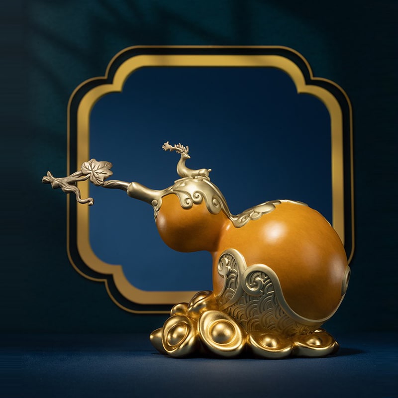 tuong-ho-lo-kim-tien- Tượng Hồ Lô kim tiền bằng đồng