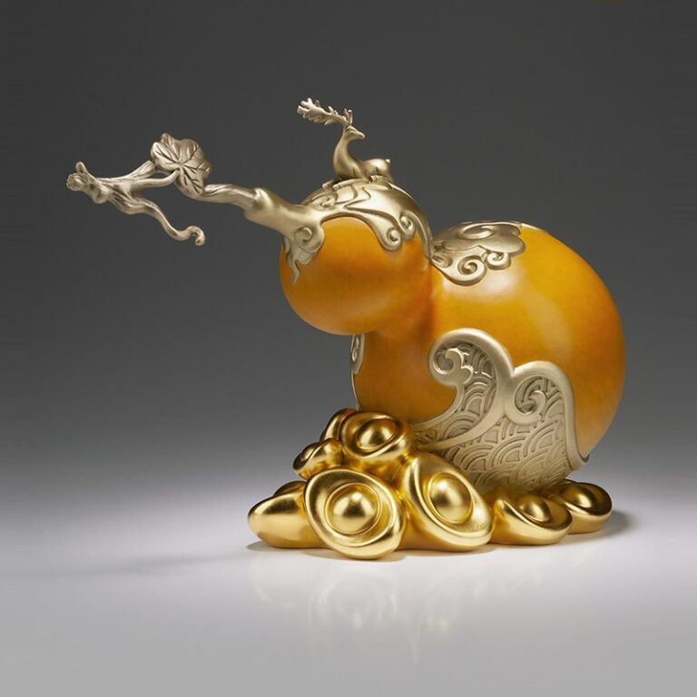 Tượng Hồ Lô kim tiền bằng đồng