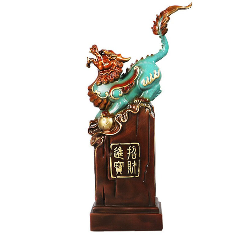 Tượng cặp tỳ hưu may mắn tài lộc bằng đồng cao cấp