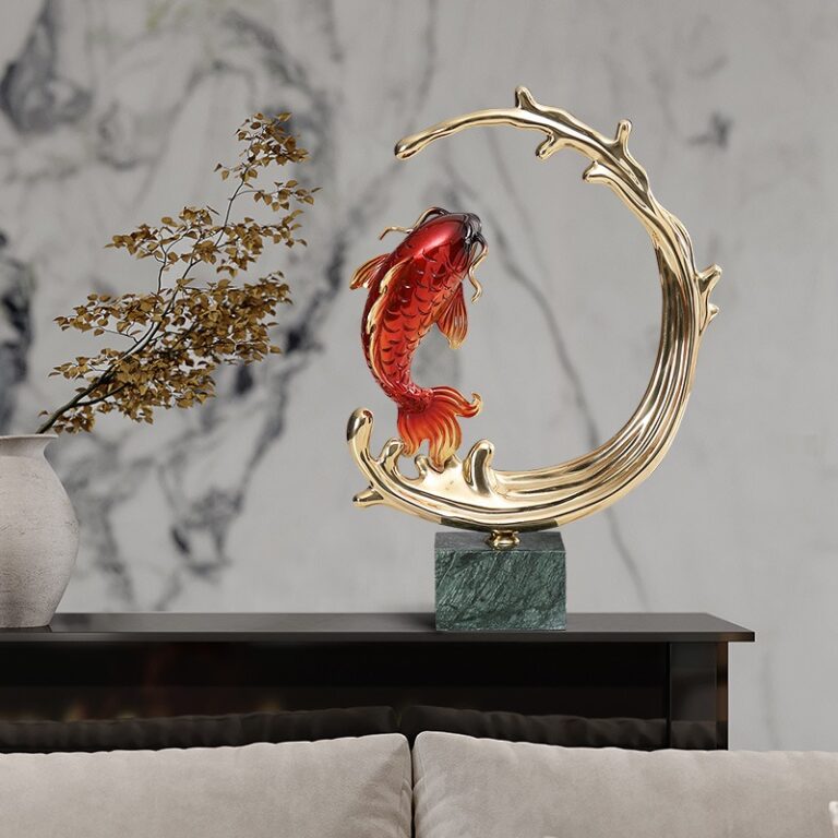 tuong-ca-koi-3-768x768 Tượng cá Koi nhảy múa bằng đồng