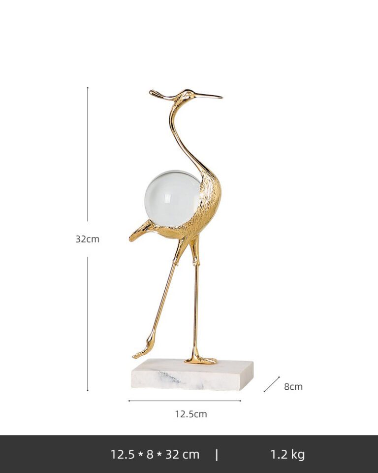 tuong-con-hac-2 Chim hạc quả cầu pha lê sang trọng