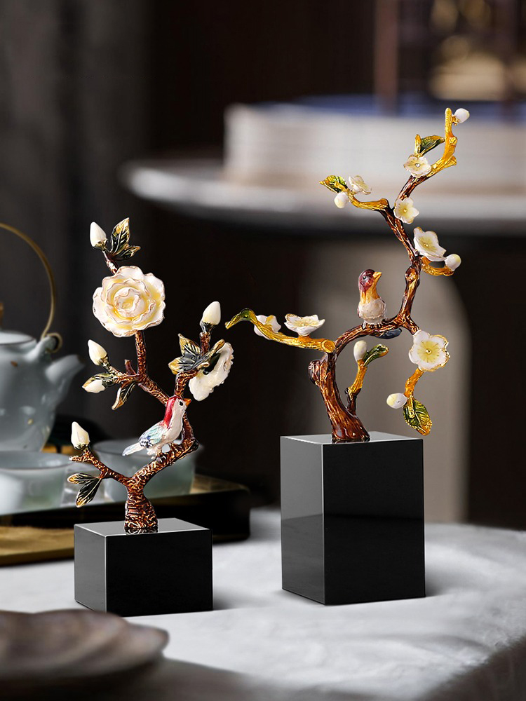 canh hoa trang tri 1 Cành hoa mẫu đơn để bàn CD193