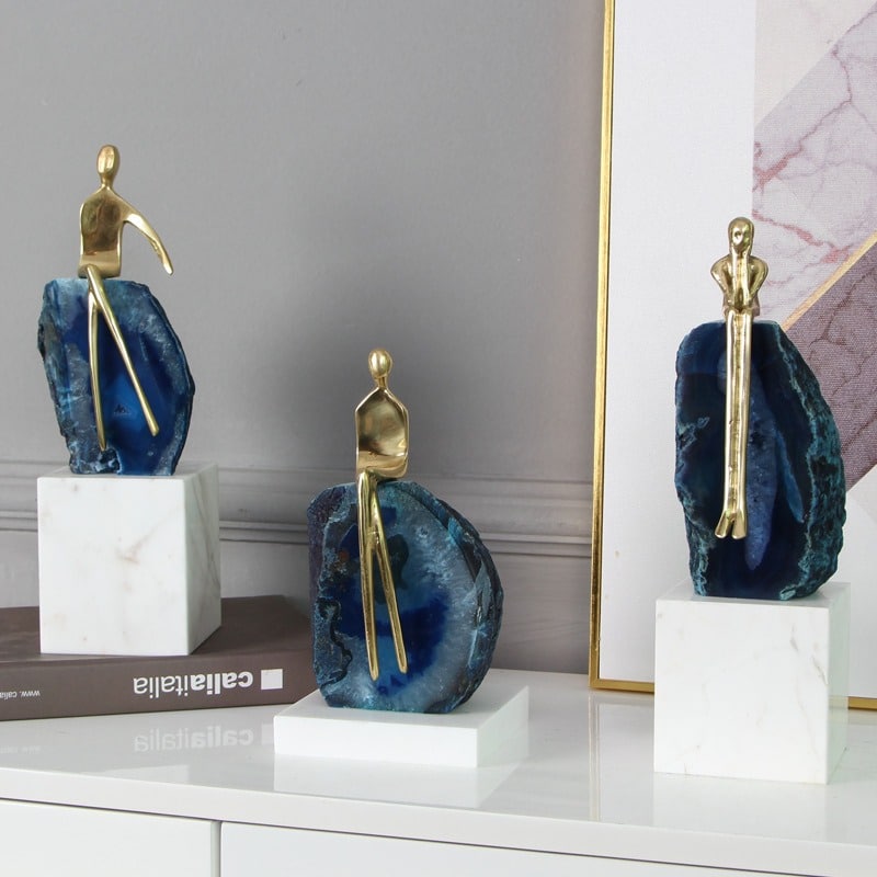 Bộ 3 đá trừu tượng trang trí kệ tivi CD70