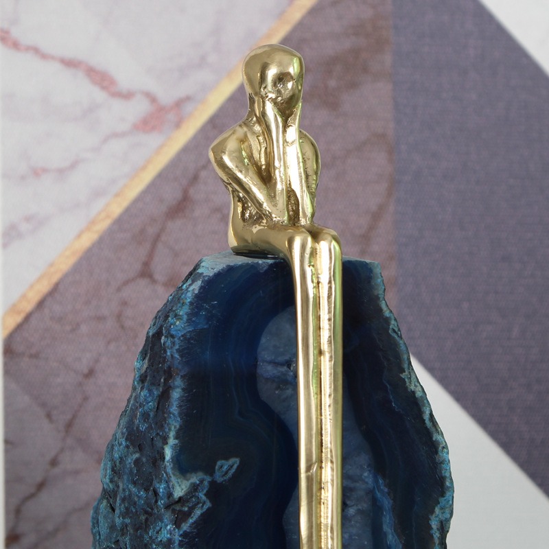 da ma nao xanh duong 3 Bộ 3 đá trừu tượng trang trí kệ tivi CD70