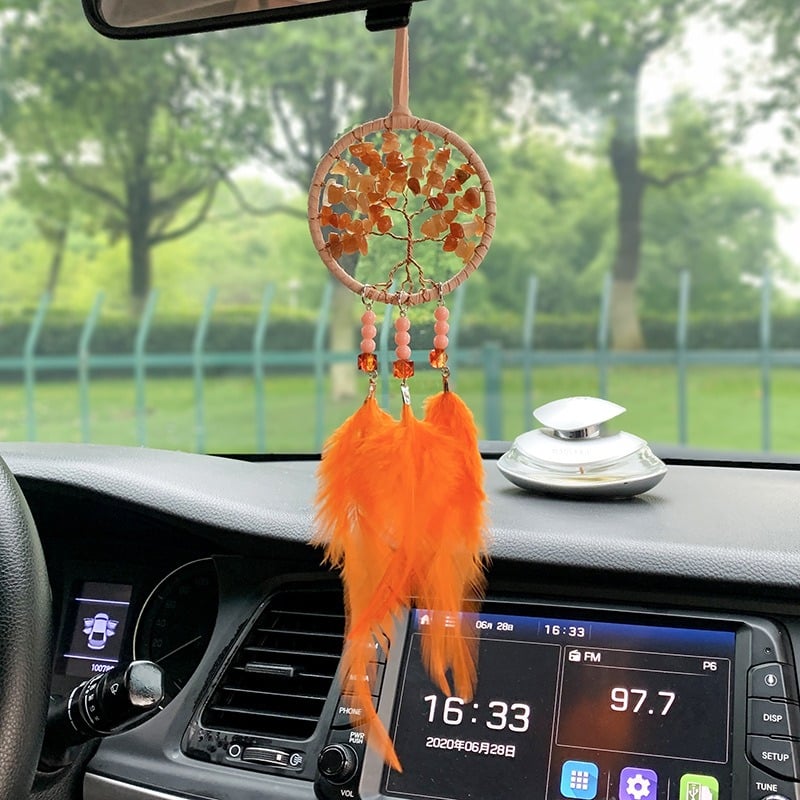 Dây treo oto Dreamcatcher lông vũ CD666