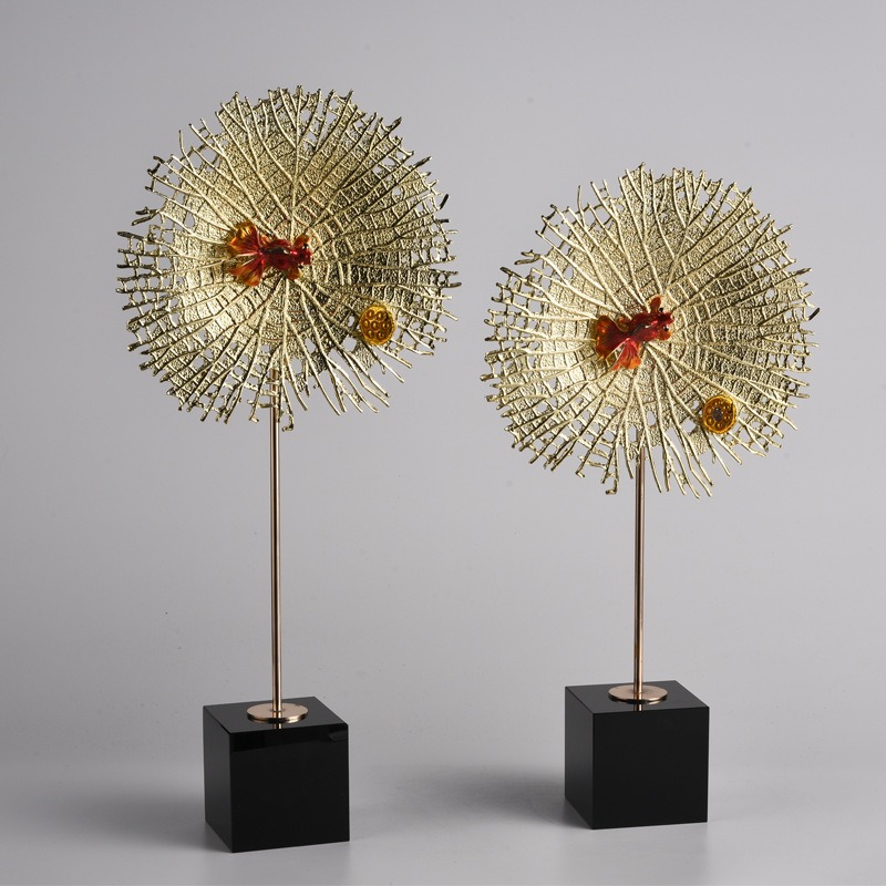 ca canh la sen decor dep Mẫu cá bơi trên lá sen độc đáo trang trí phòng khách CD172