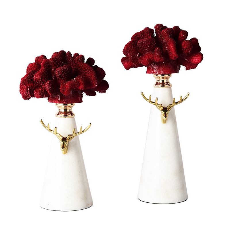 do trang tri san ho phong khach San hô đỏ trang trí phòng khách mới lạ CD196