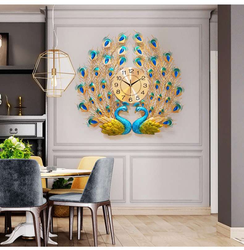 Đồng hồ treo tường hình con công CD429