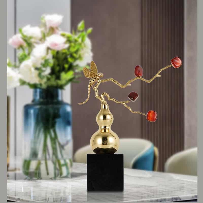 ho lo bang dong 2 Hồ lô phong thủy gắn đá CD13