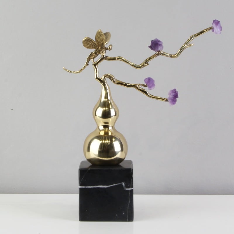 ho lo bang dong Hồ lô phong thủy gắn đá CD13