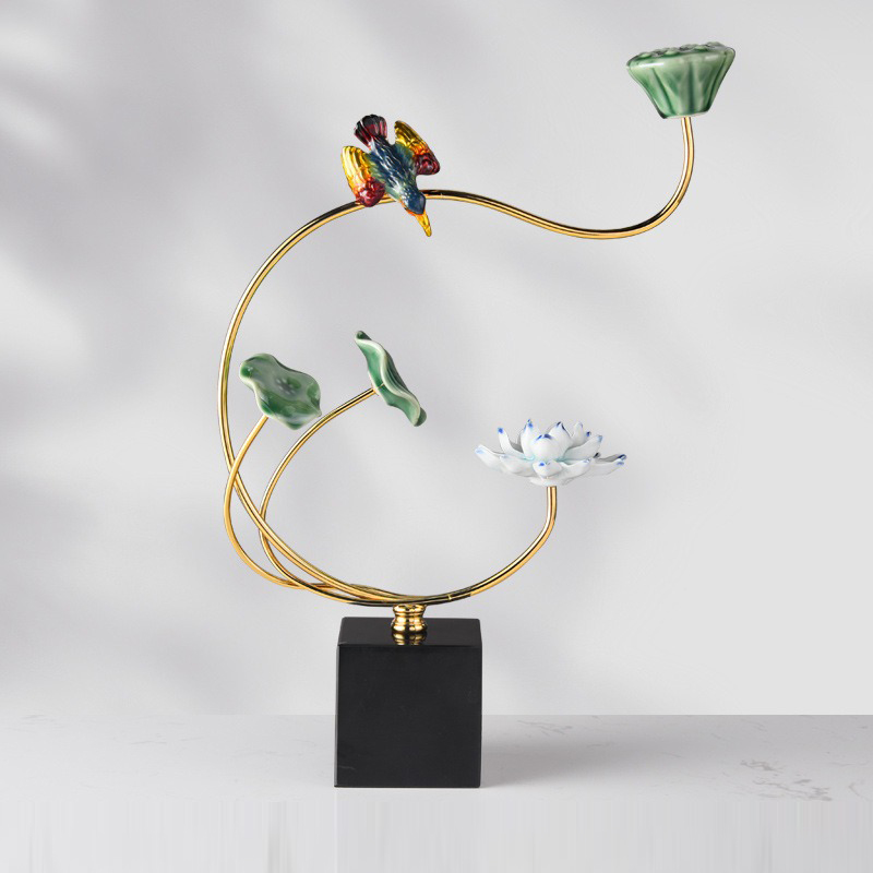 mo-hinh-chim-va-hoa-sen-trang-tri-6 Mô hình chim và hoa sen trang trí